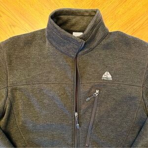 Nike ACG Fit Therma Mens Jacket Size Med Brown Full Zip Mock Neck Polyester Wool